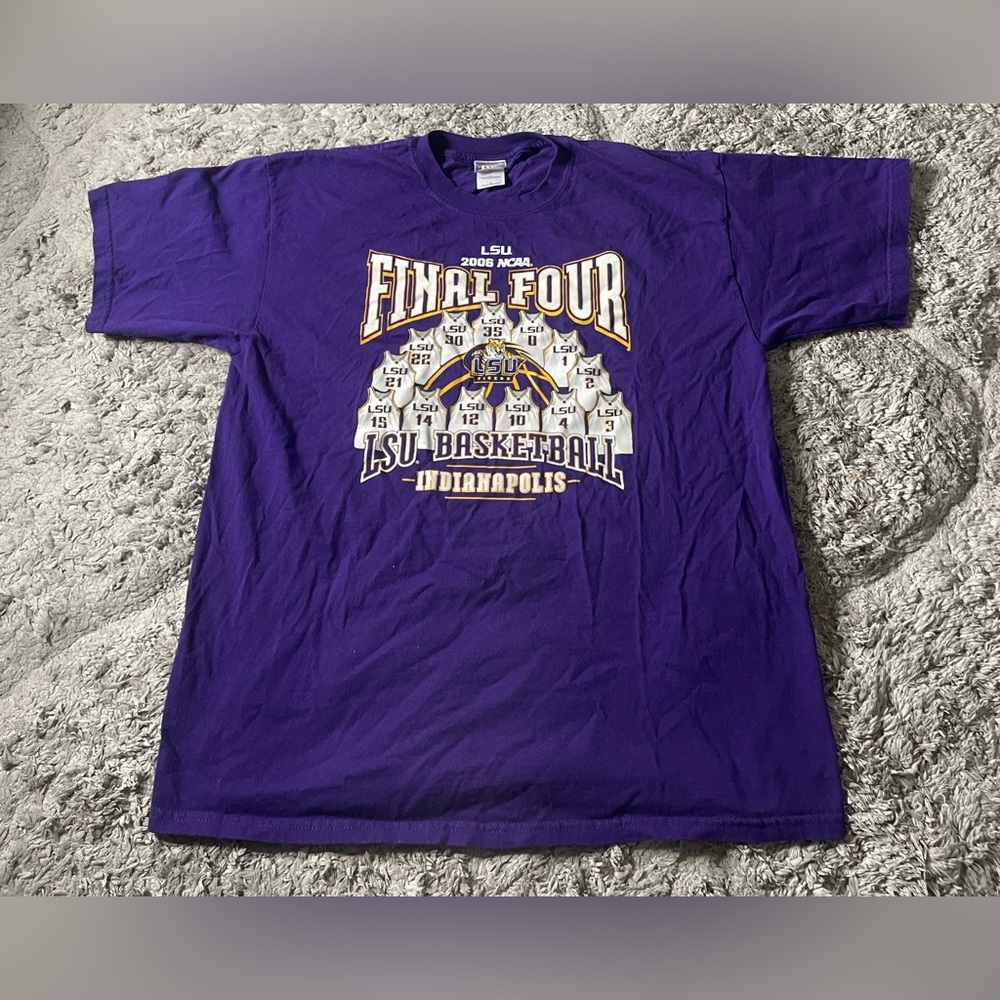 🏀Vintage Y2K 2006 NCAA Baton Rouge LSU tigers basketball shirt size XL